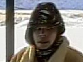 Ottawa cops released this image of a suspect in a bank robbery Thursday at a branch on Bank St. near Cecil. (OTTAWA POLICE submitted image)