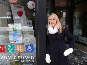 Karen Parker, executive director of Belleville Downtown Improvement Area (BDIA), has been named to the Ontario Business Improvement Area Association’s Board of Directors. She is seen here at the BDIA's office in downtown Belleville, Ont. Monday, Feb. 9, 2015. - JEROME LESSARD/THE INTELLIGENCER/QMI AGENCY