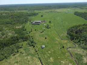 Josh Reynolds/For The Sudbury Star
An aerial view of the Camp Bison property at Burwash, as seen from a helicopter in June 2014.