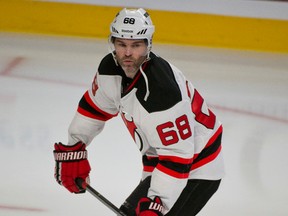 Devils forward Jaromir Jagr isn't ready to consider the historic nature of his career, saying he has lots of hockey left to play. (Ben Pelosse, QMI Agency)