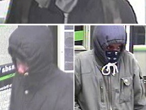 Ottawa cops say this suspect is being sought in connection with three bank robberies in east Ottawa. (OTTAWA POLICE submitted images)