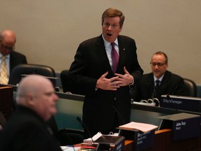 Mayor John Tory during the council meeting on Tuesday, Feb. 10, 2015. (STAN BEHAL/Toronto Sun)