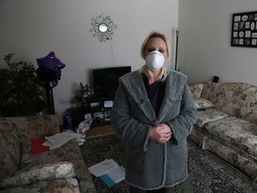 Tracy Trousdale says mould in her rental townhouse has made her and her family sick. (Elliot Ferguson/The Whig-Standard)