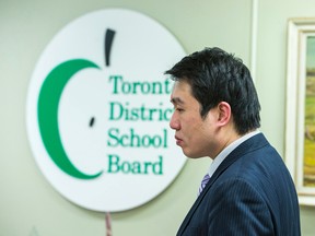 Toronto District School Board chairman Shaun Chen at TDSB headquarters in Toronto on Monday January 19, 2015. (Ernest Doroszuk/Toronto Sun)