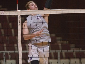 Western Mustangs volleyball player Justin Scapinello, a three-year veteran of the squad, says anything is possible with this year?s team. (DEREK RUTTAN, The London Free Press)