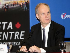 GTA Sports and Entertainment CEO Graeme Roustan at a news  conference on Nov. 30, 2013 regarding the proposed GTA Centre. (VERONICA HENRI/Toronto Sun files)