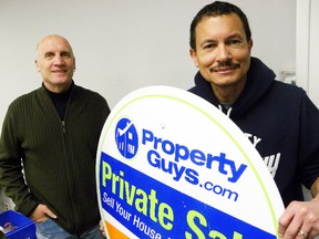 Ernst Kuglin/The Intelligencer
Mark Phillips, president of Mystical Distributing in Trenton, has partnered in a new business opportunity, joining Rick Davies as a partner in the local PropertyGuys.com franchise.