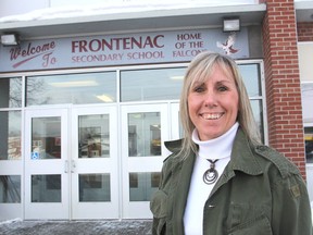 Leanne Smith, the office manager at Frontenac Secondary School, has won a trip to check out the Oscars in Los Angeles, thanks to a contest in which she suggested a possible question for celebrities on the red carpet. (Michael Lea/The Whig-Standard)