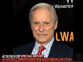 Veteran CBS News correspondent Bob Simon, a longtime member of the network's 60 Minutes on-air team, was killed in a car accident on Wednesday night in New York City, CBS said. He was 73.
(Screenshot from YouTube)