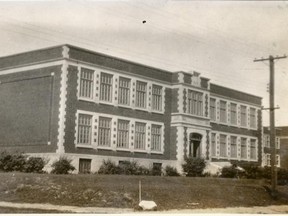 A 1933 photograph of the original Broadview Pubilc School, which was built in 1927. The school has expanded several times since then.