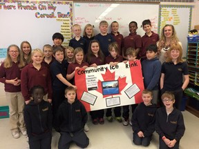 Sarnia Christian teacher Nicole Rekman and her students were recently awarded a $1,000 Awesome Foundation grant to build a community rink. The 60-by-100-foot rink will feature boards and be lit up for use after school hours. (SUBMITTED PHOTO)