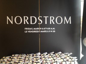 Nordstrom is set to open at the Rideau Centre on March 6, 2015. SOPHIE RUST/OTTAWA SUN
