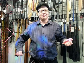 Nathan Lockhart, the manager of Wicked Wanda's adult emporium, said he's seen BDSM's popularity increase in Ottawa and the release Fifty Shades of Grey in theatres is only adding to the buzz. (Keaton Robbins/Ottawa Sun)