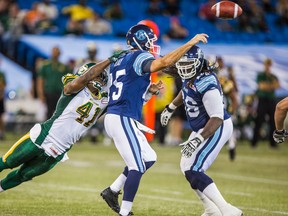 The time QB Ricky Ray faces the Eskimos in an Argos home game, it will be played at SMS Stadium in Fort McMurray, Alta. (ERNEST DOROSZUK, Toronto Sun)