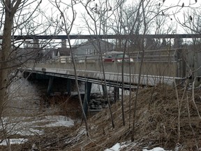 The Kettle Creek Bridge on Sunset Dr., just north of Fingal Line, will undergo rebuilding later this year thanks to $2 million in funding from the province. (Ben Forrest, Times-Journal)