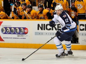 Drew Stafford went pointless in his Jets debut on Thursday, but could rekindle past fantasy glories skating with Mark Scheifele and Mathieu Perreault. (AFP)
