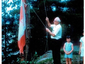 Herbert Milnes, always raised the flag in the morning at the cottage, writes Arthur Milnes of his grandfather. He would then bring it down carefully, never letting it touch the ground, each night.