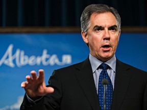 Alberta Premier Jim Prentice speaks about the 2015 budget and the financial problems facing the province at the Alberta Legislature Building in Edmonton on Feb. 11, 2015. (Codie McLachlan/QMI Agency)