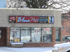 The Blue Nile Restaurant and Hookah Bar on Sargent Avenue in Winnipeg, Man., is seen on Sun., Feb. 15, 2015. Three men and a woman from Toronto are in police custody in connection with alleged stabbings that occurred there early Saturday morning. (Kevin King/Winnipeg Sun/QMI Agency)