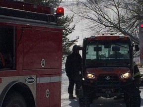 Clearview Township firefighters came to the rescue of some campers Sunday morning. (CLEARVIEW FIRE TWITTER PHOTO)