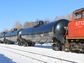 The CN Rail mainline is closed until further notice as the result of a freight train derailment late Saturday night, on the stretch of line running between Foleyet and Gogama. These CN locomotives were in the Gogama yard Sunday. There were 29 cars of a 100-unit crude oil tank car train that went off the tracks. Seven of the cars caught fire and were still burning by Monday morning. Investigators from the Transportation Safety Board are at the scene trying to determine how the wreck happened. LEN GILLIS/The Daily Press