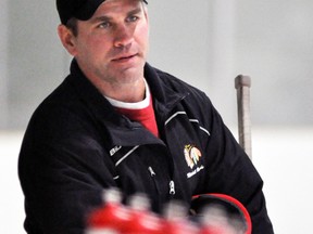 Mitchell Hawks head coach Duane Harmer was proud of the way his team played in the Western Jr. C playoffs, despite losing to Walkerton in five games. ANDY BADER/MITCHELL ADVOCATE