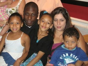 Carlos Morgan, pictured with his wife Terri and three kids, was diagnosed with stage 4 paranasal sinus cancer in December. (Supplied photo)