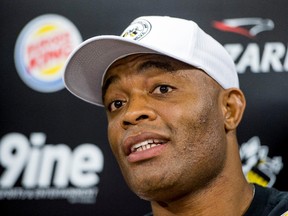 Anderson Silva speaks during a press conference for UFC 162 at X-Gym on June 12, 2013 in Rio de Janeiro, Brazil. (Buda Mendes/Getty Images/AFP)