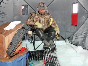 It was a lot colder at this time last year. Weekend windchill advisories that saw temperatures dropping to nearly below 40C didn’t stop dedicated fishermen like Dale Catudal, of Sundre, from attending the annual Badger Lake Ice Fishing tournament. As cold as it was out on the lake, Catudal was comfortable inside his ice fishing tent, which had a heater in it. This year's conditions have been much warmer, and while organizers are monitoring the ice and the event is still planned to go ahead, participants are encouraged to leave their vehicles on the lake's banks. Advocate file photo
