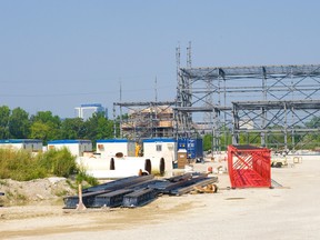 The picture taken in August 2012 shows the unfinished Mississauga gas plant which was scrapped by the Liberals. (DAVE THOMAS, Toronto Sun)