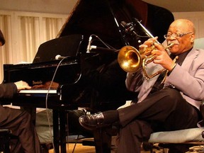 Submitted photo
Jazz pianist Justin Kauflin performs with veteran horn player Clark Terry in a scene from Keep On Keepin' On. Kauflin, the film's star, will launch his Canadian album and perform his first concert in this country Feb. 27 in Belleville during the fourth-annual Downtown DocFest film festival.