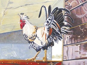 Angelas Lorensen?s piece, titled Rooster, is part of an exhibition of miniature art works by more than 70 artists opening Friday at Westland Gallery in Wortley Village.