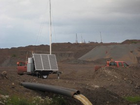 Police in Labrador City, N.L., are investigating the theft of a three-storey-high wind turbine, similar to the this one pictured, from Wabush Mines. (QMI Agency/Royal Newfoundland Constabulary)