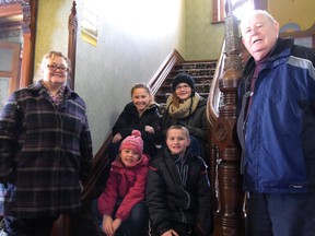 The Medel family team participated in the annual Family Day Scavenger Hunt Monday at Annandale National Historic Site. (CHRIS ABBOTT/TILLSONBURG NEWS)