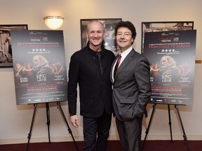 Colm Feore and Antoni Cimolino attend the premiere of 'King Lear' on February 16, 2015 in New York City. (Getty Images/AFP)