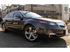 Toronto Police are looking for a four-door graphite lustre metallic 2012–2014 Acura TL in connection with a fatal hit and run on Feb. 18, 2015 on Sherbourne St. south of Dundas St. E. (Photo supplied by Toronto Police)