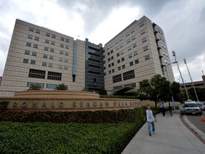 Exterior view of the Ronald Reagan UCLA Medical Center.           AFP PHOTO/Mark RALSTON