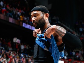 Mo Williams of the Minnesota Timberwolves walks off the court after their 112-100 loss to the Atlanta Hawks at Philips Arena on January 25, 2015 in Atlanta, Georgia. (Kevin C. Cox/Getty Images/AFP)