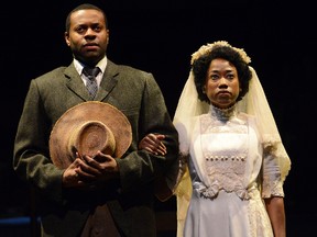 Andre Sills plays George and Sophia Walker plays Esther in the Grand Theatre production of Intimate Apparel. (MORRIS LAMONT, The London Free Press)