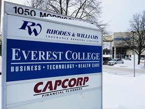 Two Ottawa locations of Everest College, including this one on Morrison Drive, closed after license suspended. February 19, 2015. Errol McGihon/Ottawa Sun/QMI Agency