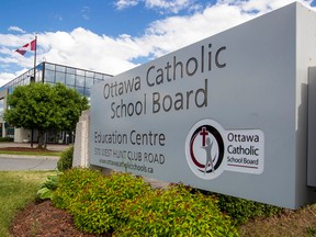 The Ottawa Catholic School Board Education Centre at 570 West Hunt Club Road. (ERROL MCGIHON/QMI Agency)