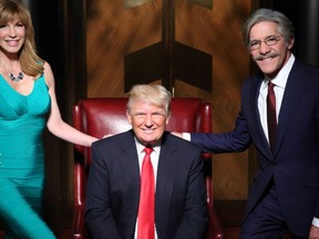 (L-R) Leeza Gibbons, Donald Trump and Geraldo Rivera on "Celebrity Apprentice."