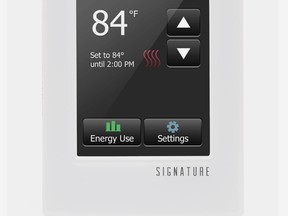 Nuheat’s new Signature wifi-enabled thermostat will help you keep tabs on your home’s temperature.