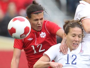 The Women's World Cup soccer trophy, for which Christine Sinclair and the Canadian team will compete this summer, will be on display in Kingston on April 28. (QMI Agency)