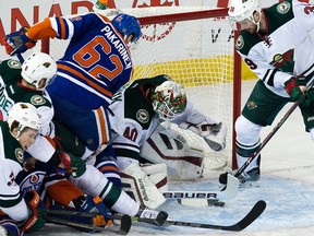 Devan Dubnyk still seems to have the Oilers number despite his move to the Minnesota Wild mid-season. (David Bloom, Edmonton Sun)