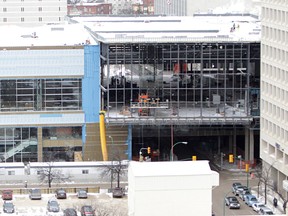 Construction continues at the RBC Convention Centre. Thanks in part to a booming construction industry, Manitoba's economy is expected to lead the nation the next two years. (Chris Procaylo/Winnipeg Sun file photo)