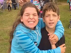Twins Gabrielle Cormier and Jacob Rondeau, 12, who were killed in Saturday's fire at a Gatineau apartment. (FACEBOOK photo)