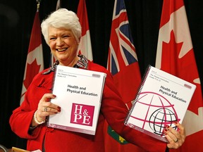 Education Minister Liz Sandals announces the new sex education curriculum  at the Queen's Park media studio in Toronto Monday February 23, 2015. (Michael Peake/Toronto Sun)