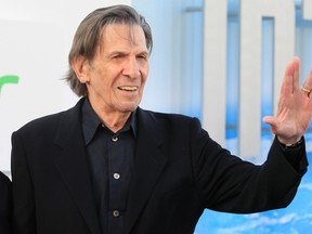 Leonard Nimoy, cast member of the new film "Star Trek Into Darkness", poses as he arrives at the film's premiere in Hollywood in this file photo from May 14, 2013.  REUTERS/Fred Prouser/Files