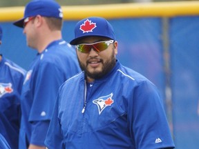 As soon as Dioner Navarro found out the Jays has signed Russel Martin, he asked for a trade. (Eddie Michels/photo)